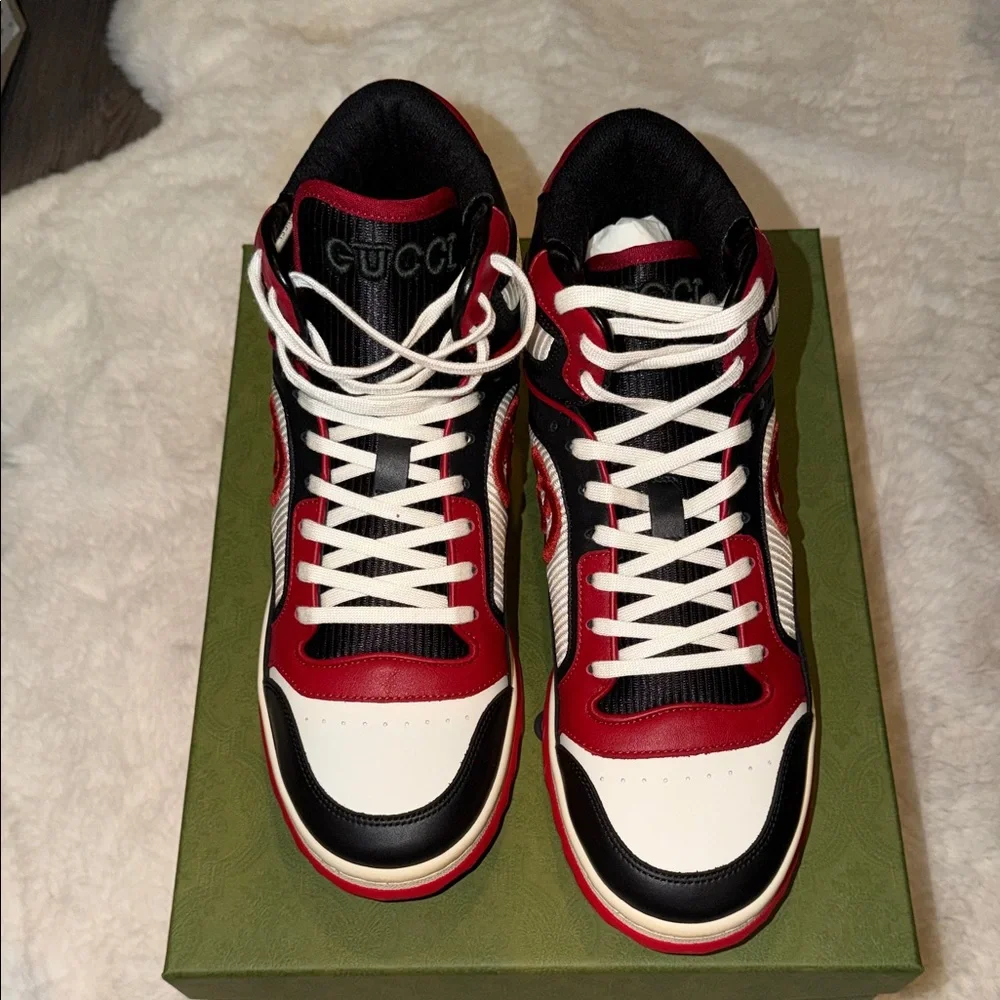 Gucci Men's Bold Red and Black Sneakers